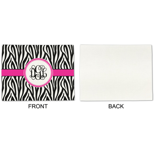 Zebra Print Linen Placemat - APPROVAL Single (single sided)