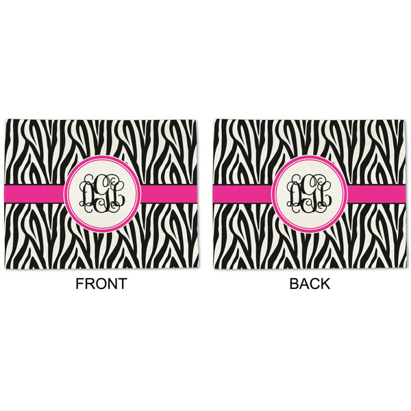 Zebra Print Linen Placemat - APPROVAL (double sided)