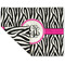 Zebra Print Linen Placemat - Folded Corner (double side)