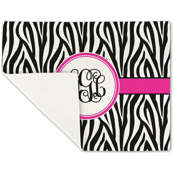 Zebra Print Linen Placemat - Folded Corner (single side)