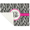 Zebra Print Linen Placemat - Folded Corner (single side)