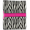 Zebra Print Linen Placemat - Folded Half (double sided)