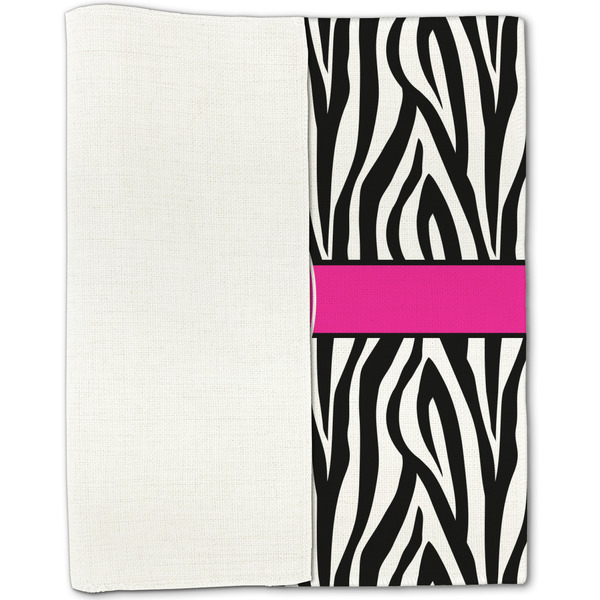 Zebra Print Linen Placemat - Folded Half