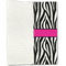 Zebra Print Linen Placemat - Folded Half
