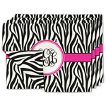 Zebra Print Linen Placemat w/ Monogram