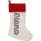 Zebra Print Linen Stockings w/ Red Cuff - Front