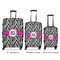 Zebra Print Luggage Bags all sizes - With Handle