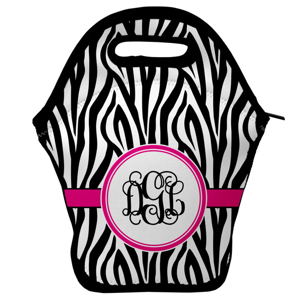 Custom Zebra Print Lunch Bag w/ Monogram