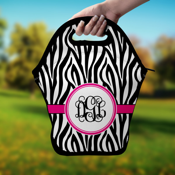 Zebra Print Lunch Bag - Hand