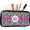 Zebra Print Makeup / Cosmetic Bag - Small (Personalized)
