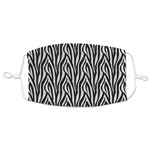 Zebra Print Adult Cloth Face Mask - XLarge