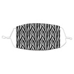 Zebra Print Adult Cloth Face Mask - Standard