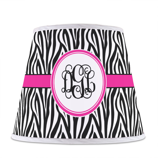 Zebra Print Poly Film Empire Lampshade - Front View