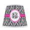 Zebra Print Poly Film Empire Lampshade - Front View