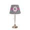Zebra Print Poly Film Empire Lampshade - On Stand