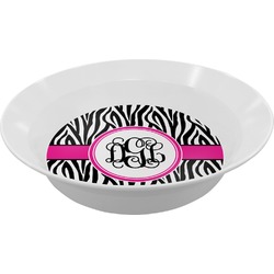 Zebra Print Melamine Bowl (Personalized)