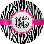 Zebra Print Melamine Salad Plate - 8" (Personalized)