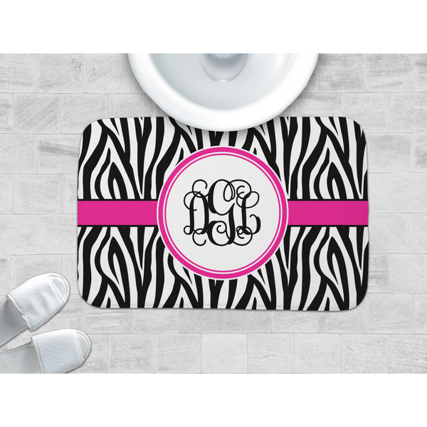 Zebra Print Memory Foam Bath Mat - LIFESTYLE 34x21