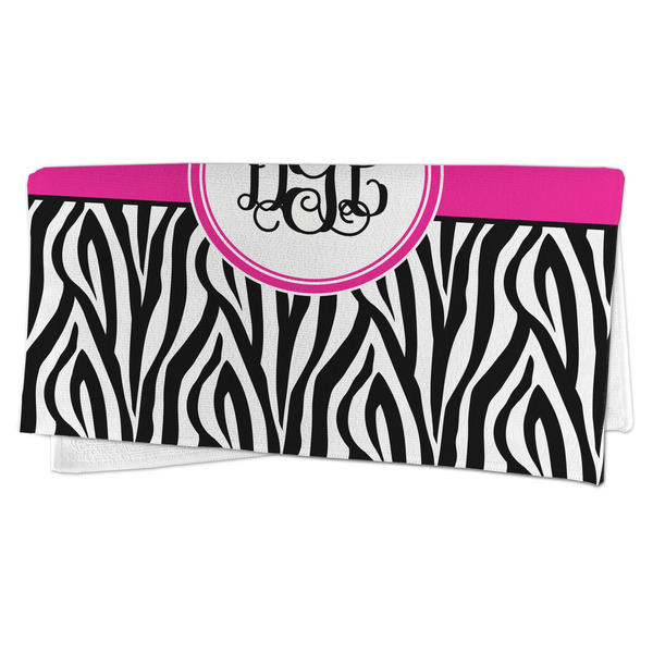 Zebra Print Microfiber Dish Rag - FOLDED (half)