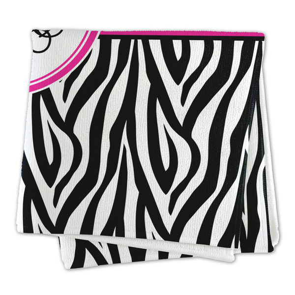 Zebra Print Microfiber Dish Rag - FOLDED (square)