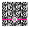 Zebra Print Microfiber Dish Rag - Front/Approval
