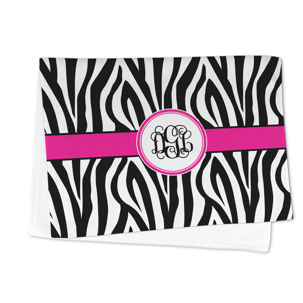 Zebra Print Microfiber Dish Towel - FOLDED HALF
