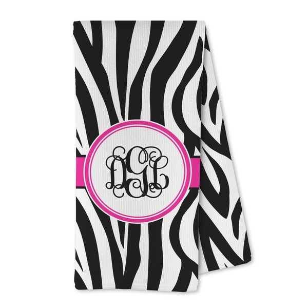 Custom Zebra Print Kitchen Towel - Microfiber (Personalized)