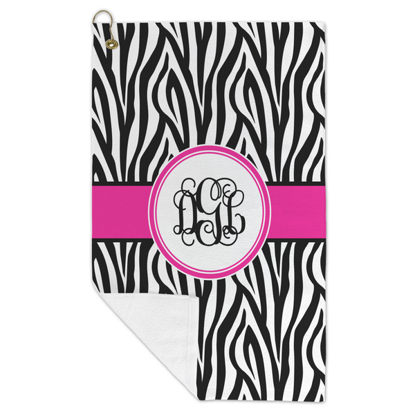 Zebra Print Microfiber Golf Towels - FOLD