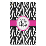 Zebra Print Microfiber Golf Towel (Personalized)