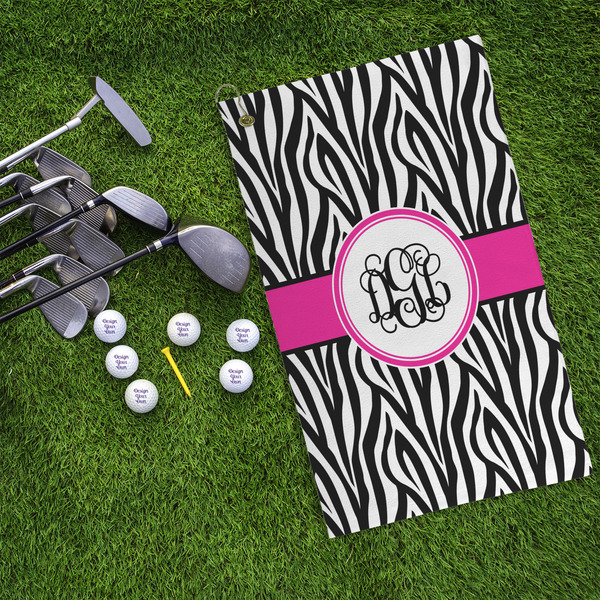 Zebra Print Microfiber Golf Towels - LIFESTYLE