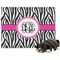 Zebra Print Microfleece Dog Blanket - Large