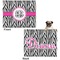 Zebra Print Microfleece Dog Blanket - Large- Front & Back