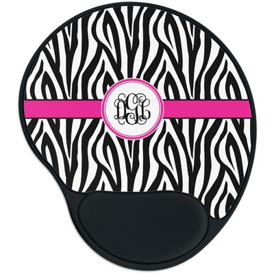 Zebra Print Mouse Pad with Wrist Support