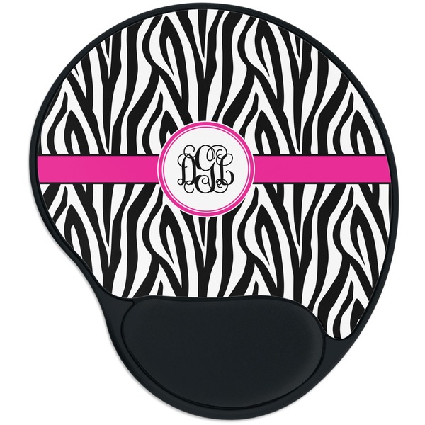 Custom Zebra Print Mouse Pad with Wrist Support