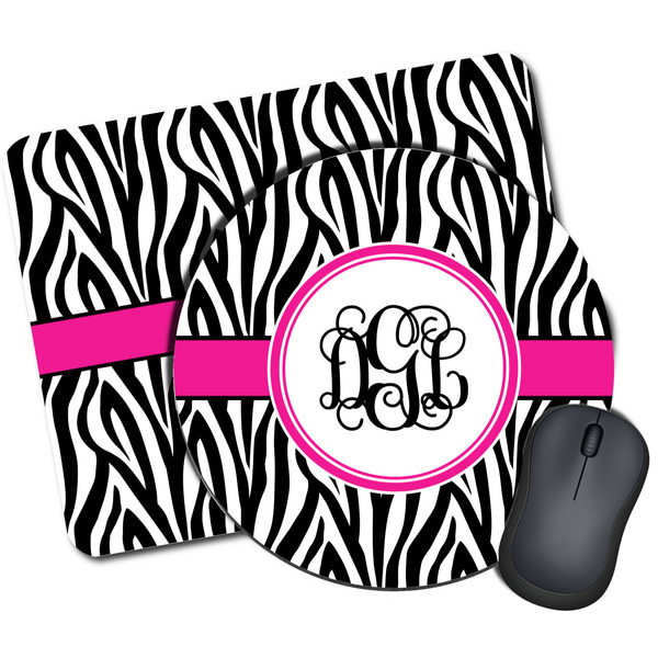 Custom Zebra Print Mouse Pad (Personalized)