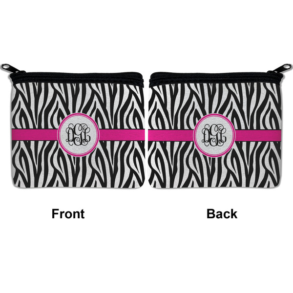 Zebra Print Neoprene Coin Purse - Front & Back (APPROVAL)