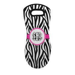 Zebra Print Neoprene Oven Mitt w/ Monograms