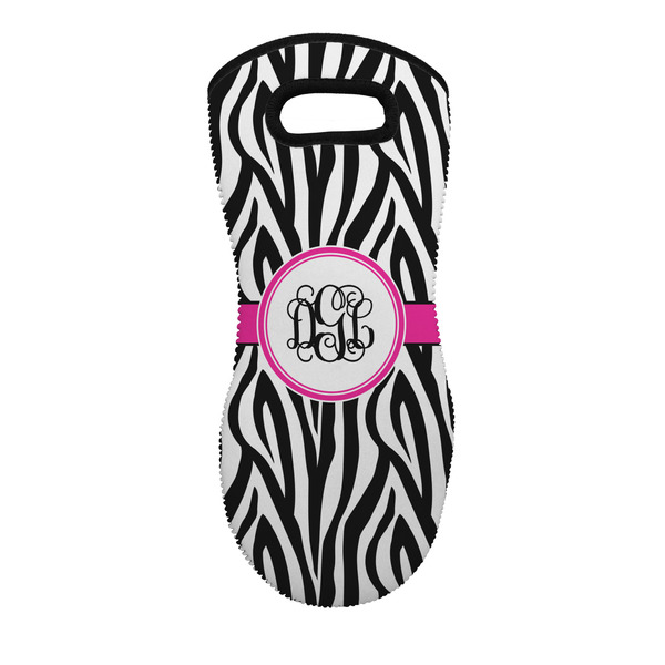 Custom Zebra Print Neoprene Oven Mitt w/ Monograms