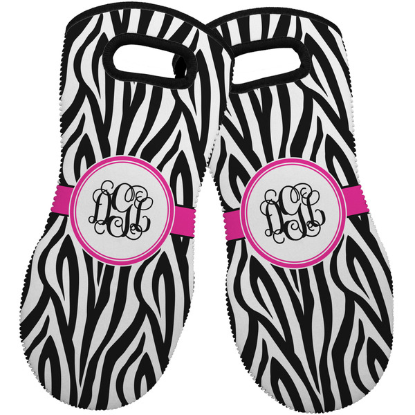 Zebra Print Neoprene Oven Mitt -Set of 2 - Front