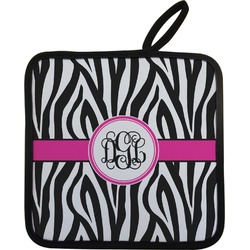 Zebra Print Pot Holder w/ Monogram