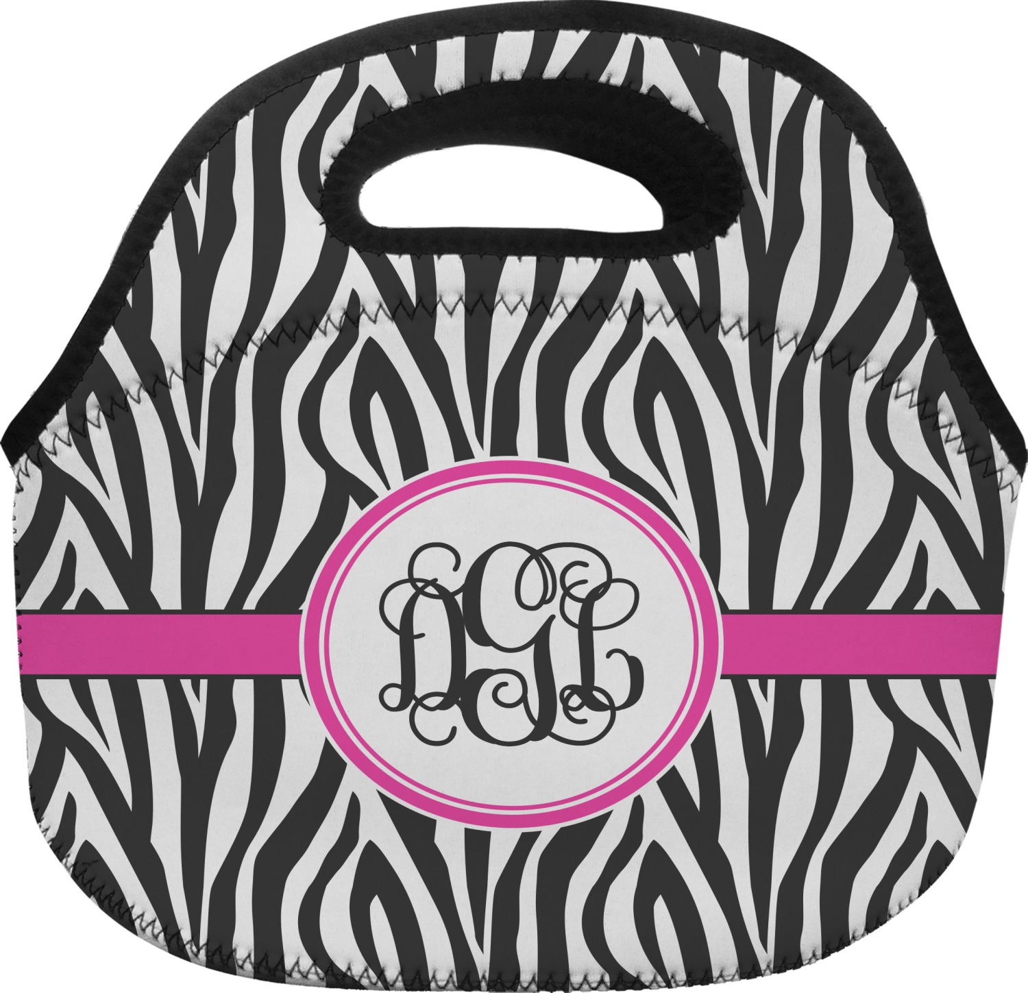 Zebra Print Lunch Bag Large (Personalized) YouCustomizeIt
