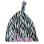 Zebra Print Newborn Hat - Knotted (Personalized)