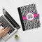 Zebra Print Notebook Padfolio - LIFESTYLE (large)