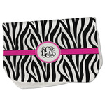 Zebra Print Burp Cloth - Fleece w/ Monogram