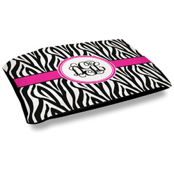Zebra Print Outdoor Dog Bed - Large (Personalized)