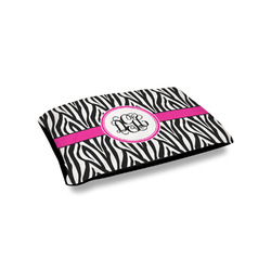 Zebra Print Outdoor Dog Bed - Small (Personalized)