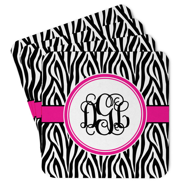 Custom Zebra Print Paper Coasters (Personalized)