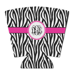 Zebra Print Party Cup Sleeve - with Bottom (Personalized)