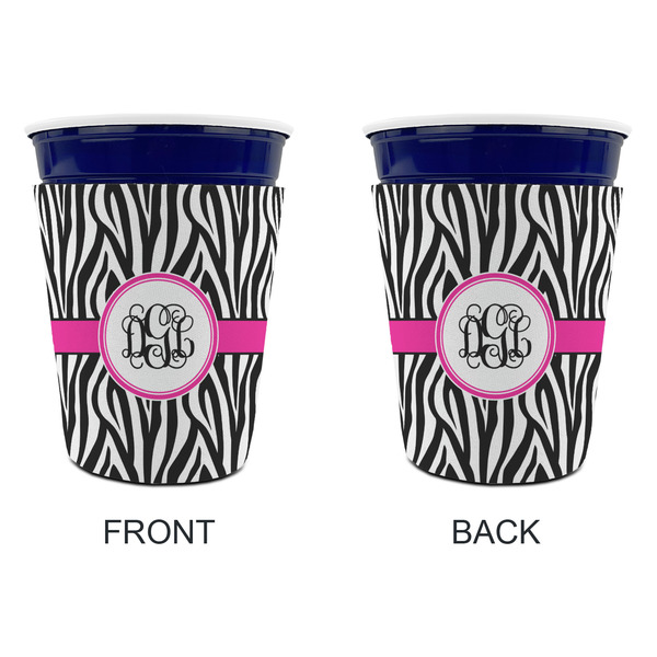 Zebra Print Party Cup Sleeves - without bottom - Approval