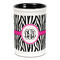 Zebra Print Ceramic Pencil Holders - Black